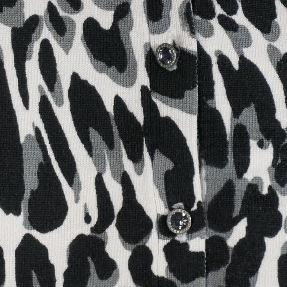 Calvin Klein Cardigan Sweater Women 1X Silk Blend Rhinestone Button Pockets - Picture 4 of 10